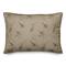 Pine & Birds on Brown Rectangle Throw Pillow